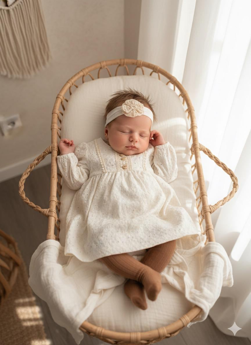 Haljinica od belog vez sa trakicom