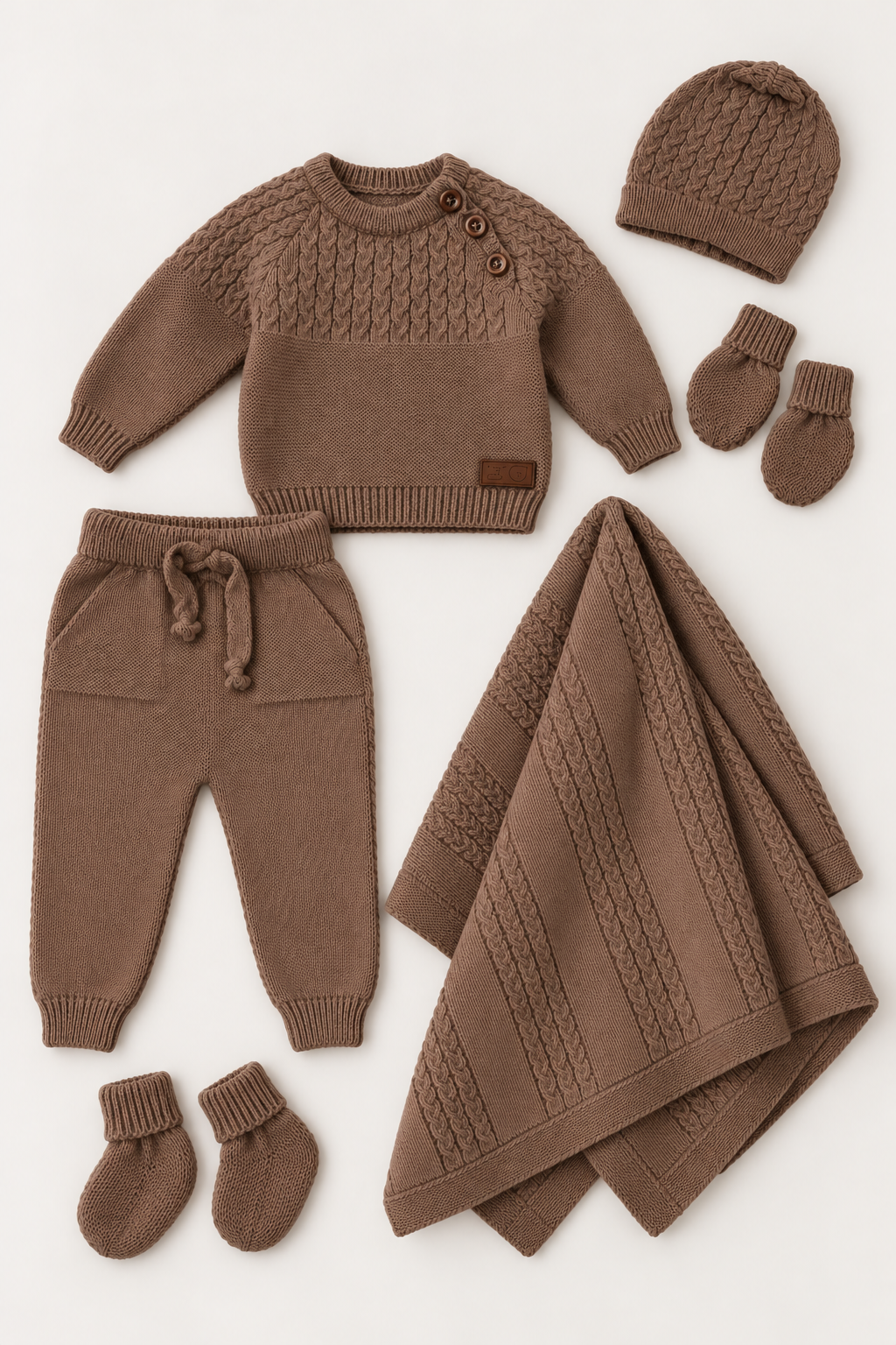 Premium knit set za novorođenče iz 6 delova